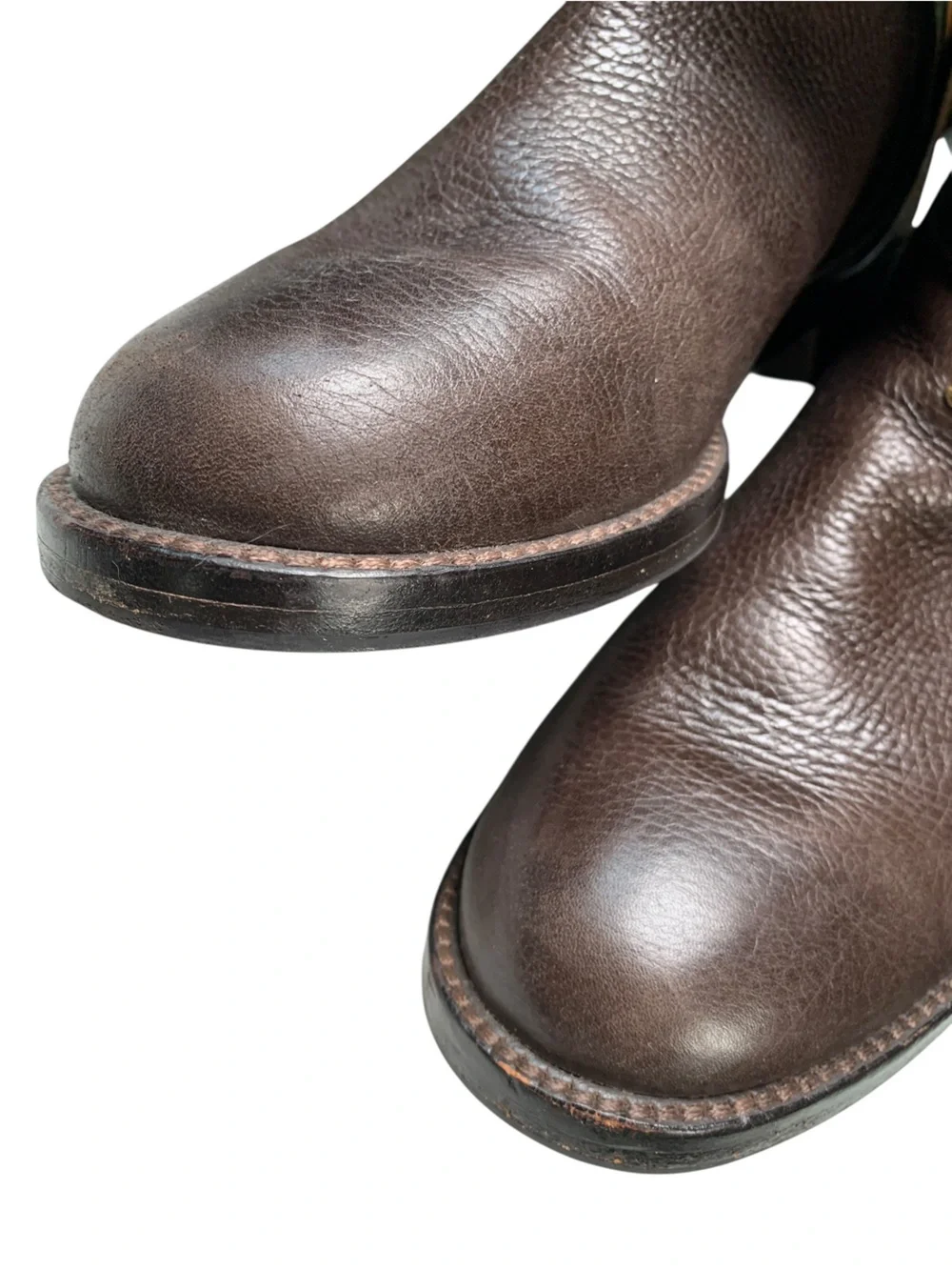 Tory Burch Marlene Brown Pebbled Leather Riding Boots Women’s Size 8